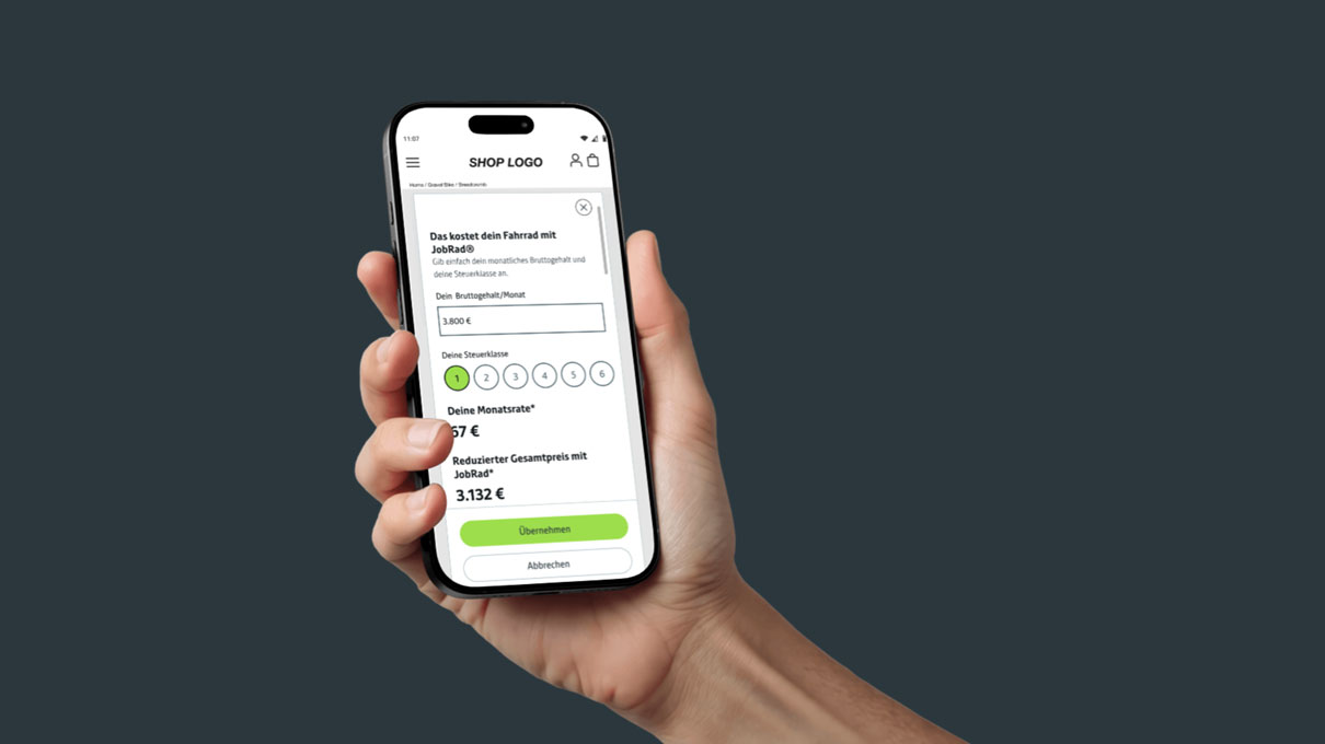 Ein Handy mit Preis-Widget